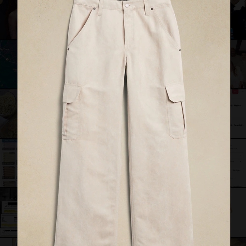 Banana Republic Vegan Suede Cargo Pants